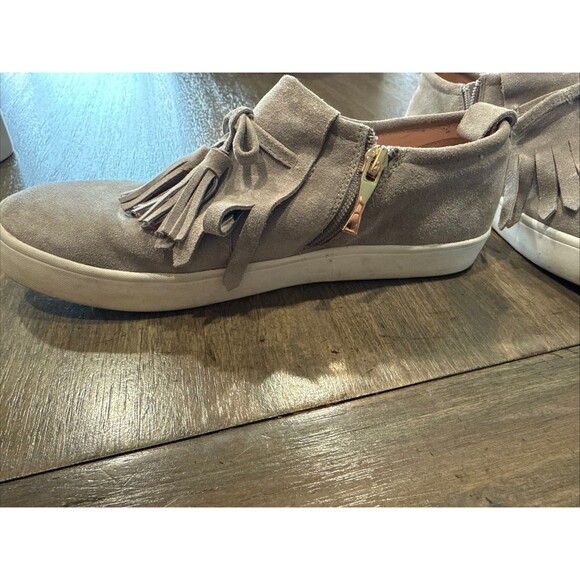 Kate Spade Lenna Suede Tassel Zip InSide Sneakers Grey Size 6.5 M - Picture 3 of 8
